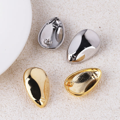 1 Pair Basic Modern Style Simple Style Geometric Plating Brass 18k Gold Plated White Gold Plated Ear Studs