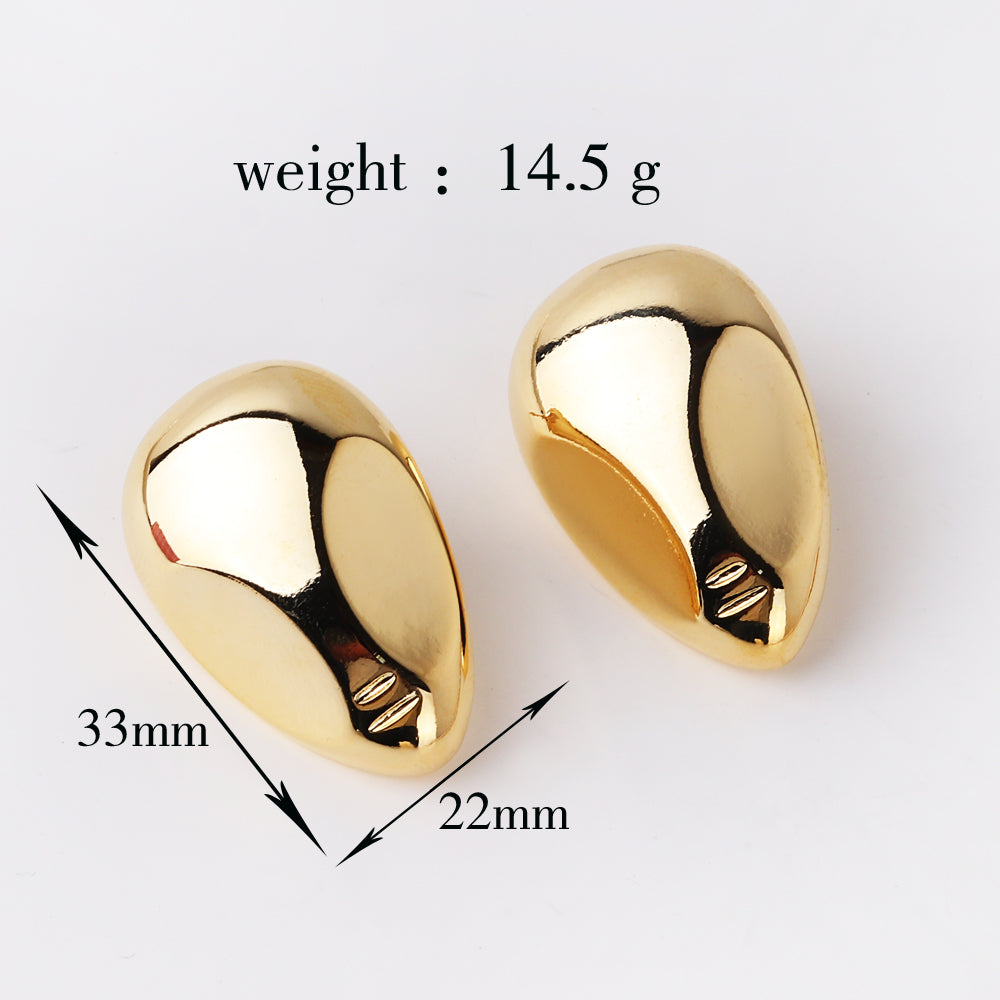 1 Pair Basic Modern Style Simple Style Geometric Plating Brass 18k Gold Plated White Gold Plated Ear Studs