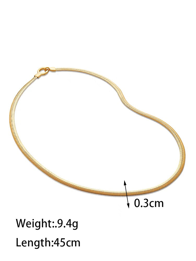 Ig Style Simple Style Solid Color Sterling Silver Plating 18k Gold Plated Necklace