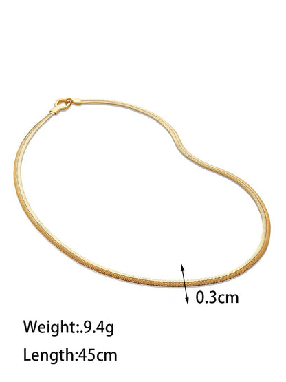 Ig Style Simple Style Solid Color Sterling Silver Plating 18k Gold Plated Necklace