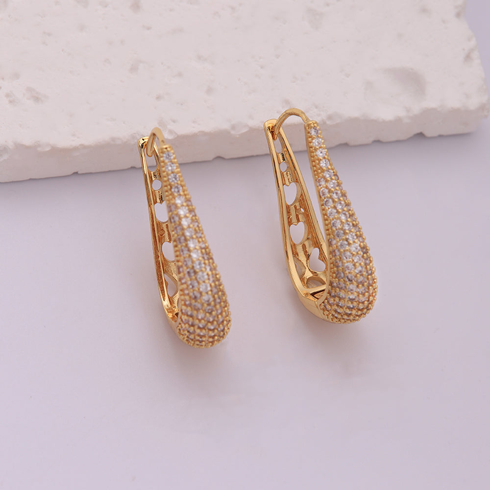 1 Pair Ig Style Hip-hop Streetwear Solid Color Snake Plating Inlay Copper Zircon 18k Gold Plated Silver Plated Earrings