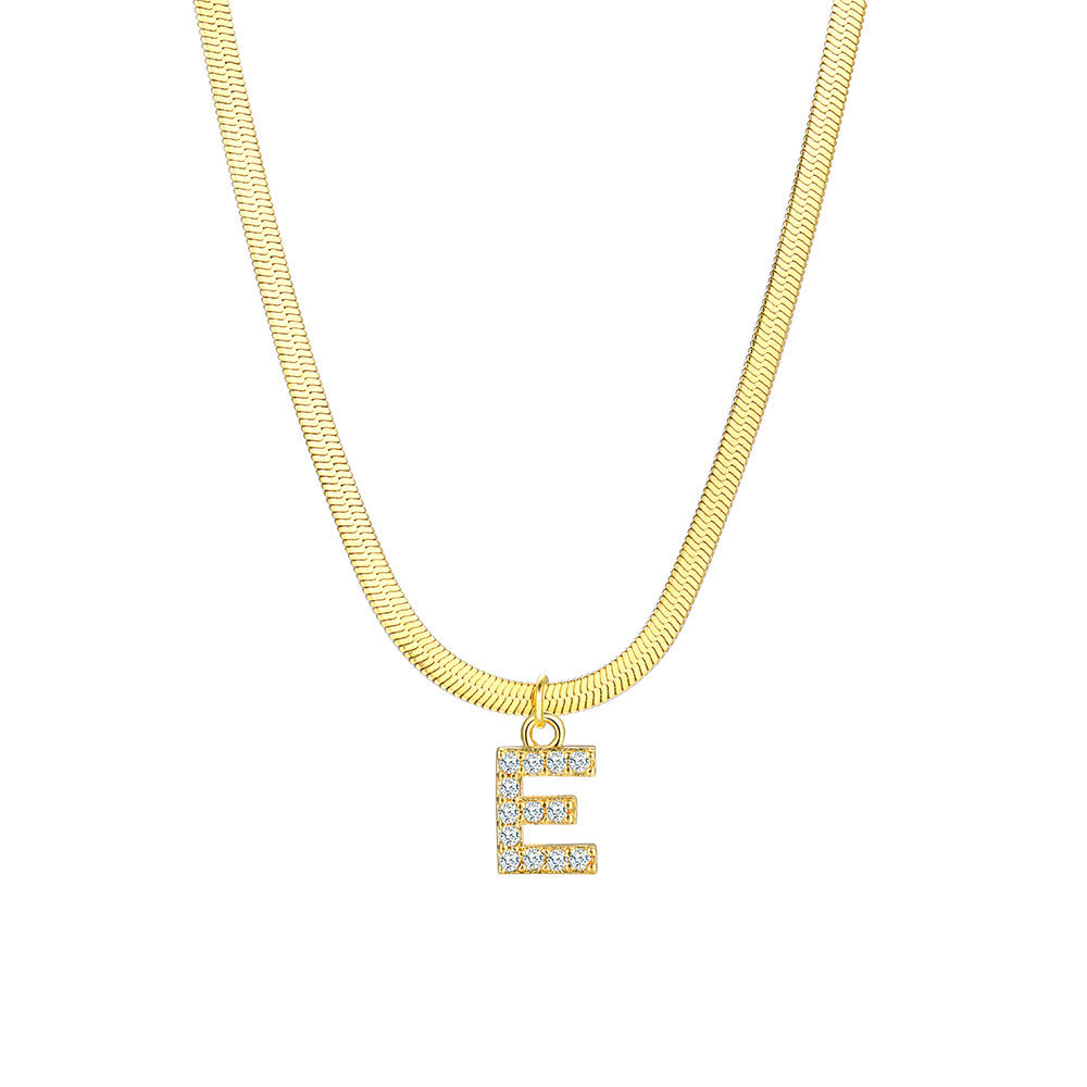 Elegant Letter Copper Pendant Necklace In Bulk