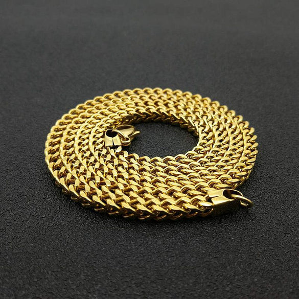 Men Hip Hop Geometric Titanium Steel PVD Plating Necklaces