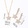 Hip-hop Simple Style Pentagram Copper Rose Gold Plated White Gold Plated Gold Plated Zircon Jewelry Set In Bulk