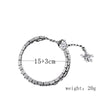 Ig Style Retro Solid Color Sterling Silver Plating Inlay Zircon Bracelets