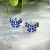 1 Pair Elegant Butterfly Inlay Sterling Silver Zircon Ear Studs