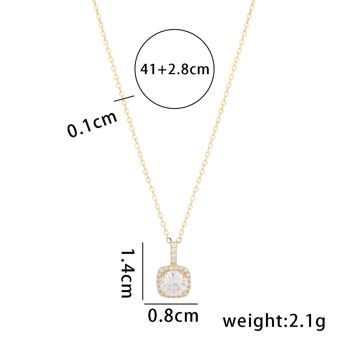 Simple Style Solid Color Sterling Silver Plating 14k Gold Plated Pendant Necklace