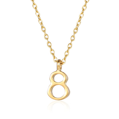 Elegant Simple Style Infinity Stainless Steel Polishing Plating 18k Gold Plated Pendant Necklace