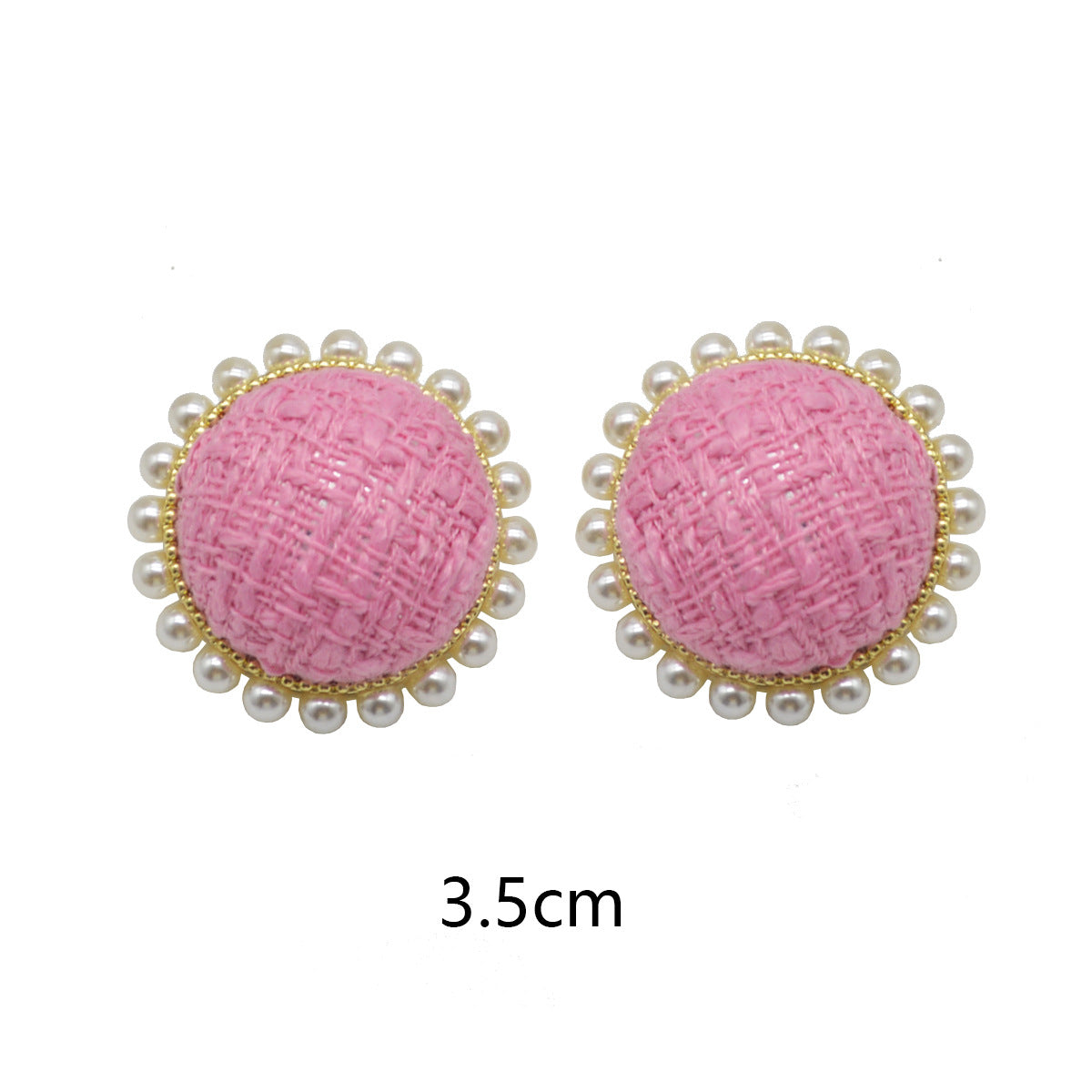 1 Pair Retro Geometric Round Plating Alloy Ear Studs