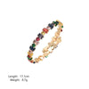 Simple Style Commute Color Block Copper Zircon Bangle In Bulk