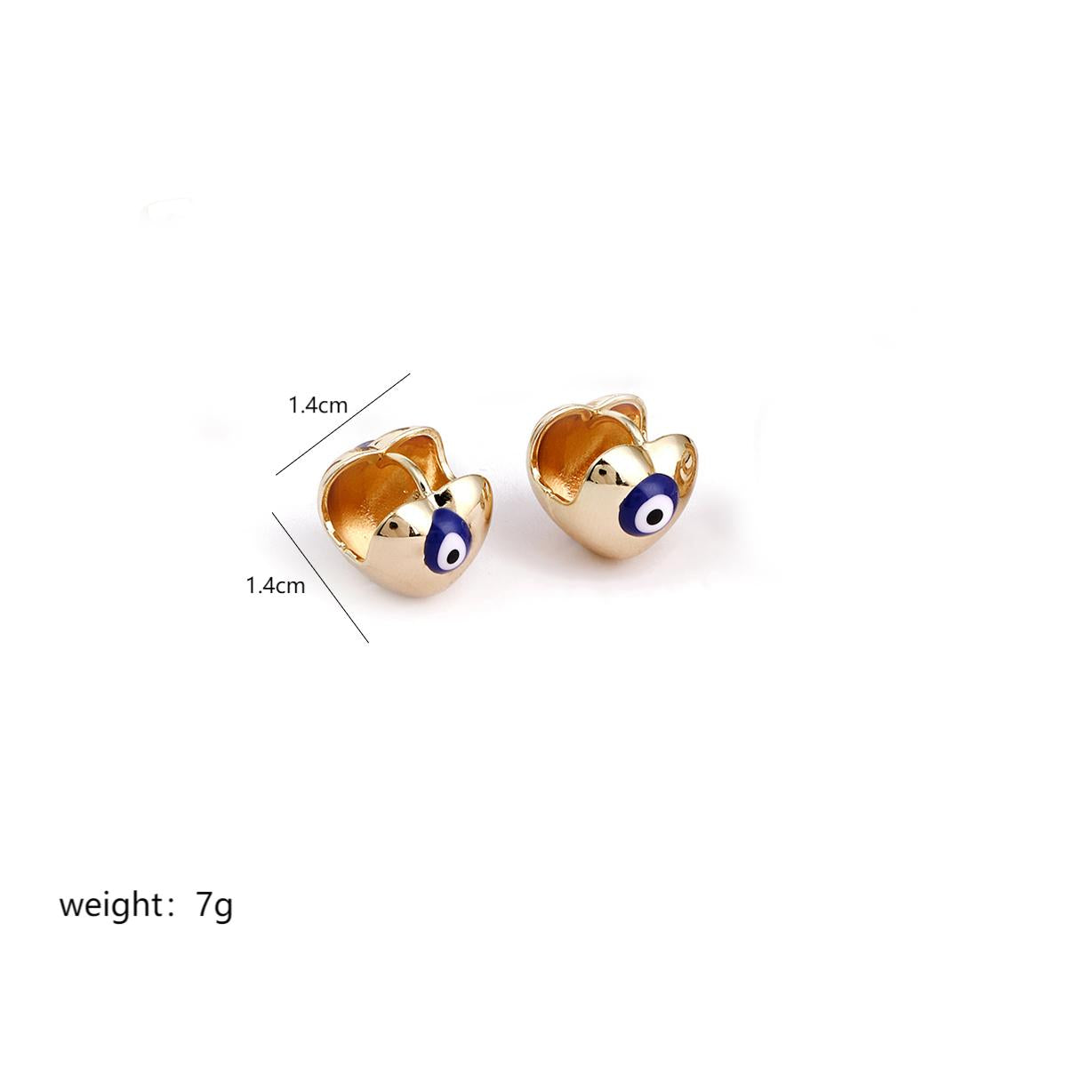 1 Pair Casual Simple Style Commute Heart Shape Key Enamel Plating Inlay Stainless Steel Copper Zircon 18k Gold Plated Earrings