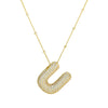 Simple Style Classic Style Letter Copper 18k Gold Plated Pendant Necklace In Bulk