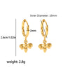 1 Pair Vintage Style Sun Bee Butterfly Polishing Plating Stainless Steel 18k Gold Plated Drop Earrings