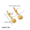 1 Pair Vintage Style Sun Bee Butterfly Polishing Plating Stainless Steel 18k Gold Plated Drop Earrings