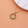 Vintage Style Virgin Mary Copper 18k Gold Plated Zircon Pendant Necklace In Bulk