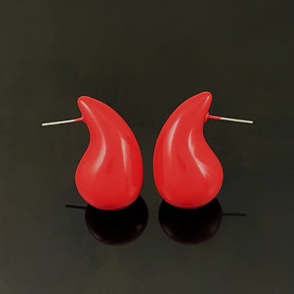 1 Pair Vintage Style Water Droplets Stoving Varnish Plastic Ear Studs