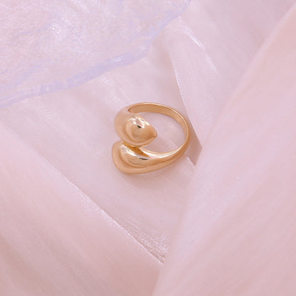 Simple Style Solid Color Solid Color Copper 18k Gold Plated Rings In Bulk