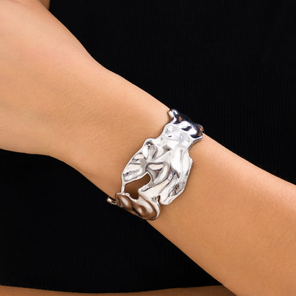 Simple Style Solid Color Solid Color Alloy Wholesale Bangle