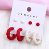 1 Set Simple Style Geometric Solid Color Spray Paint Arylic Ear Studs