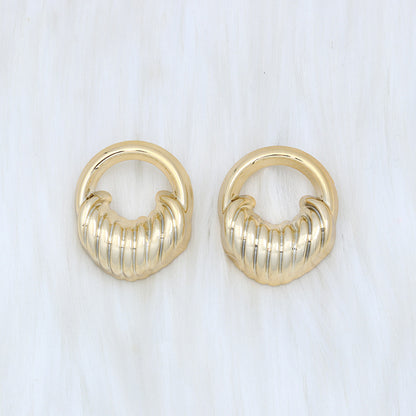 1 Pair Simple Style Round Square Heart Shape Plating Arylic Ear Studs