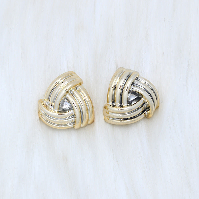 1 Pair Simple Style Round Square Heart Shape Plating Arylic Ear Studs