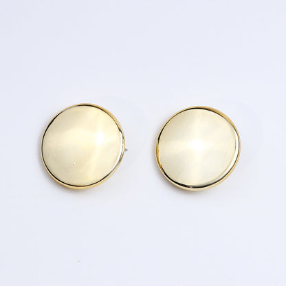 1 Pair Simple Style Round Square Heart Shape Plating Arylic Ear Studs