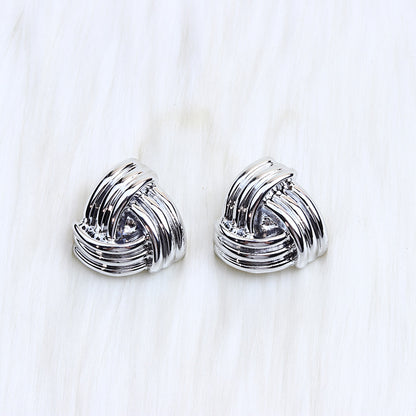 1 Pair Simple Style Round Square Heart Shape Plating Arylic Ear Studs