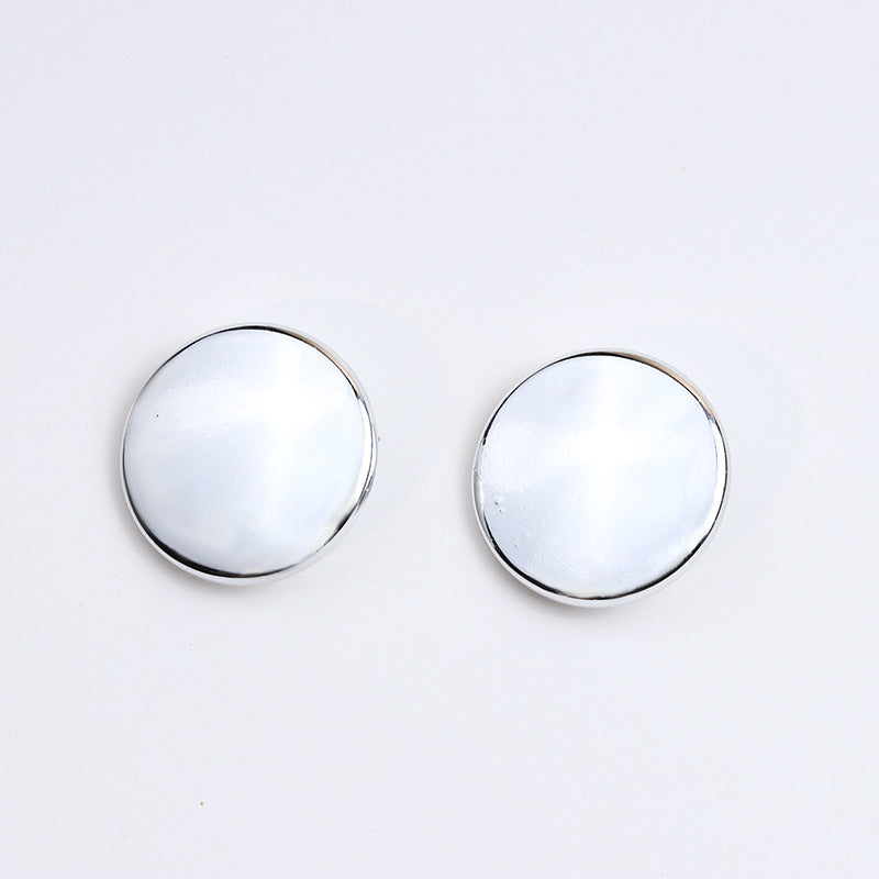 1 Pair Simple Style Round Square Heart Shape Plating Arylic Ear Studs