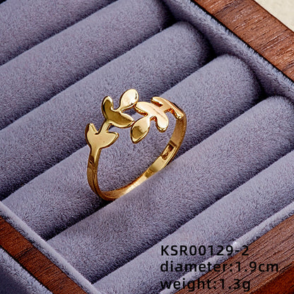 Elegant Simple Style Star Bow Knot Copper Gold Plated Zircon Open Rings In Bulk