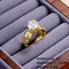 Elegant Simple Style Leaves Butterfly Copper Gold Plated Zircon Rings In Bulk