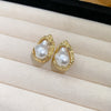 1 Pair Simple Style Commute Water Droplets Plating Alloy Gold Plated Ear Studs