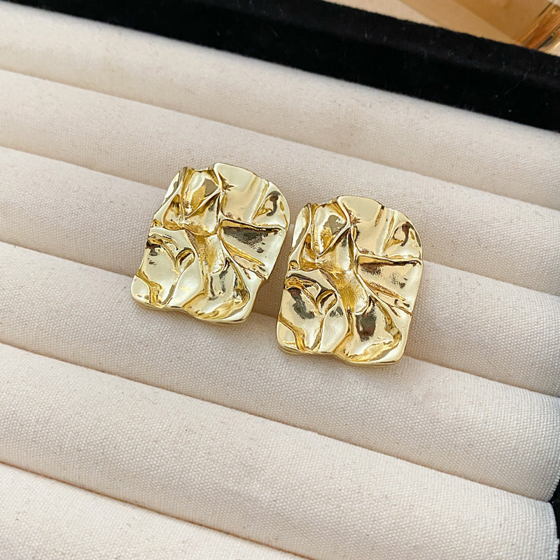 1 Pair Simple Style Commute Water Droplets Plating Alloy Gold Plated Ear Studs