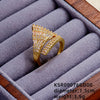 Elegant Simple Style Butterfly Copper Gold Plated Pearl Zircon Open Rings In Bulk