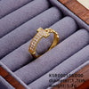 Elegant Simple Style Star Bow Knot Copper Gold Plated Zircon Open Rings In Bulk