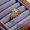 Elegant Simple Style Leaves Butterfly Copper Gold Plated Zircon Rings In Bulk