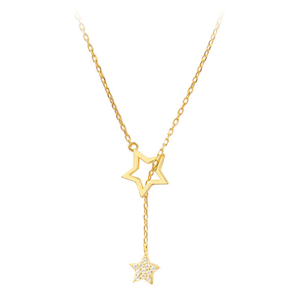 Simple Style Solid Color Sterling Silver Plating Inlay Zircon Silver Plated Pendant Necklace