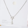 Simple Style Solid Color Sterling Silver Plating Inlay Zircon Silver Plated Pendant Necklace