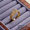 Elegant Simple Style Star Bow Knot Copper Gold Plated Zircon Open Rings In Bulk