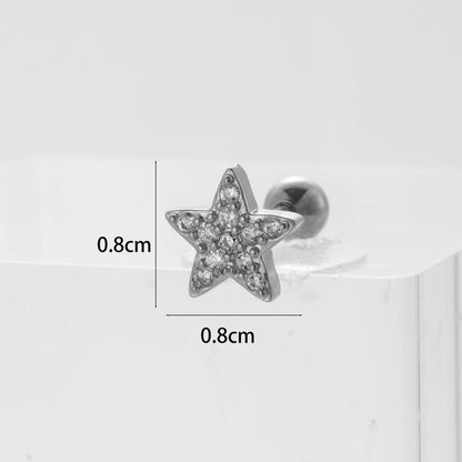 Lady Flower Inlaid Zircon Metal