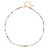 Classic Style Color Block Stainless Steel Natural Stone Seed Bead Beaded Women's Necklace