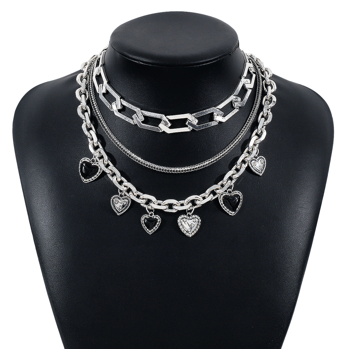 Modern Style Solid Color Alloy Women's Layered Necklaces