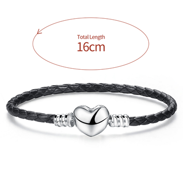 Simple Style Korean Style Heart Shape Sterling Silver Plating Silver Plated Bangle