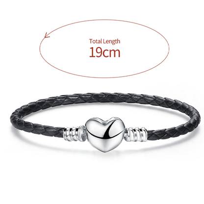 Simple Style Korean Style Heart Shape Sterling Silver Plating Silver Plated Bangle