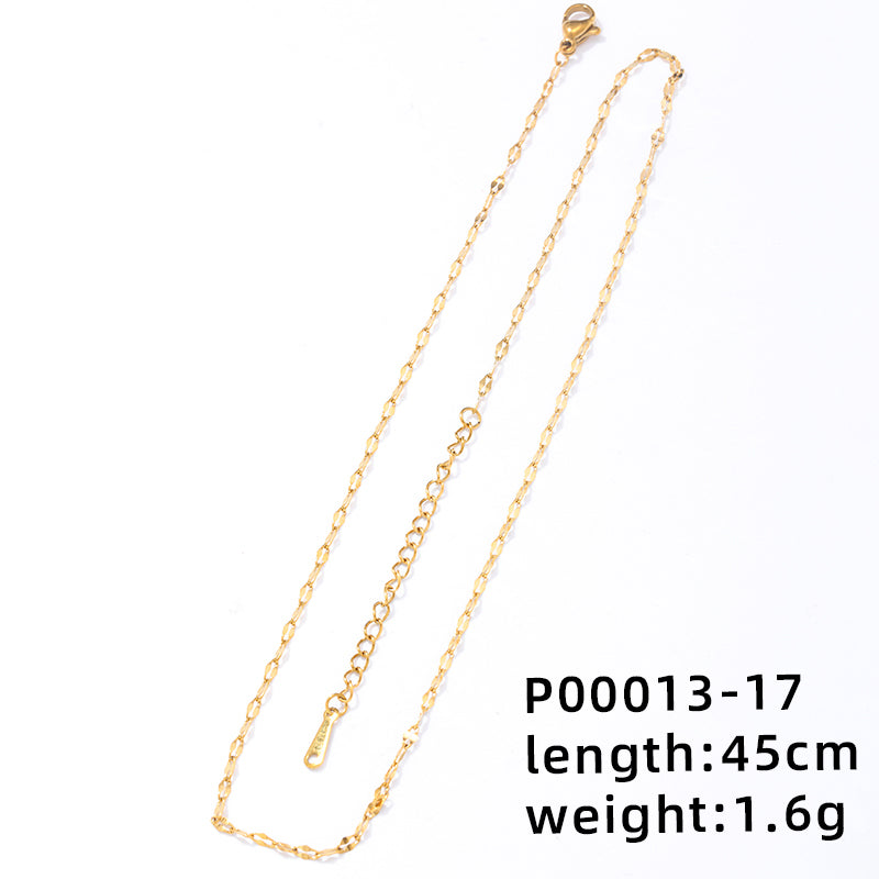 Ig Style Simple Style Universe Starry Sky Stainless Steel Copper Plating Inlay Zircon Gold Plated Charms Necklace