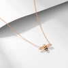 Ig Style Bee Sterling Silver Epoxy Plating Inlay Zircon 14k Gold Plated Rose Gold Plated Pendant Necklace