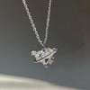 Ig Style Y2k Korean Style Heart Shape Alloy Inlay Zircon Women's Pendant Necklace