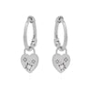 1 Pair Casual Simple Style Hexagram Heart Shape Plating Inlay Copper Zircon 18k Gold Plated Hoop Earrings Drop Earrings Ear Cuffs