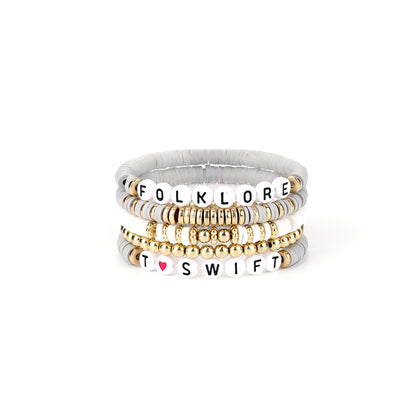 Simple Style Classic Style Letter Alloy Soft Clay Wholesale Bracelets