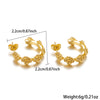 1 Pair Simple Style Classic Style Solid Color Plating Stainless Steel 18k Gold Plated Earrings