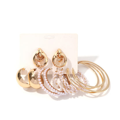 1 Set Retro Sweet Geometric Alloy Earrings